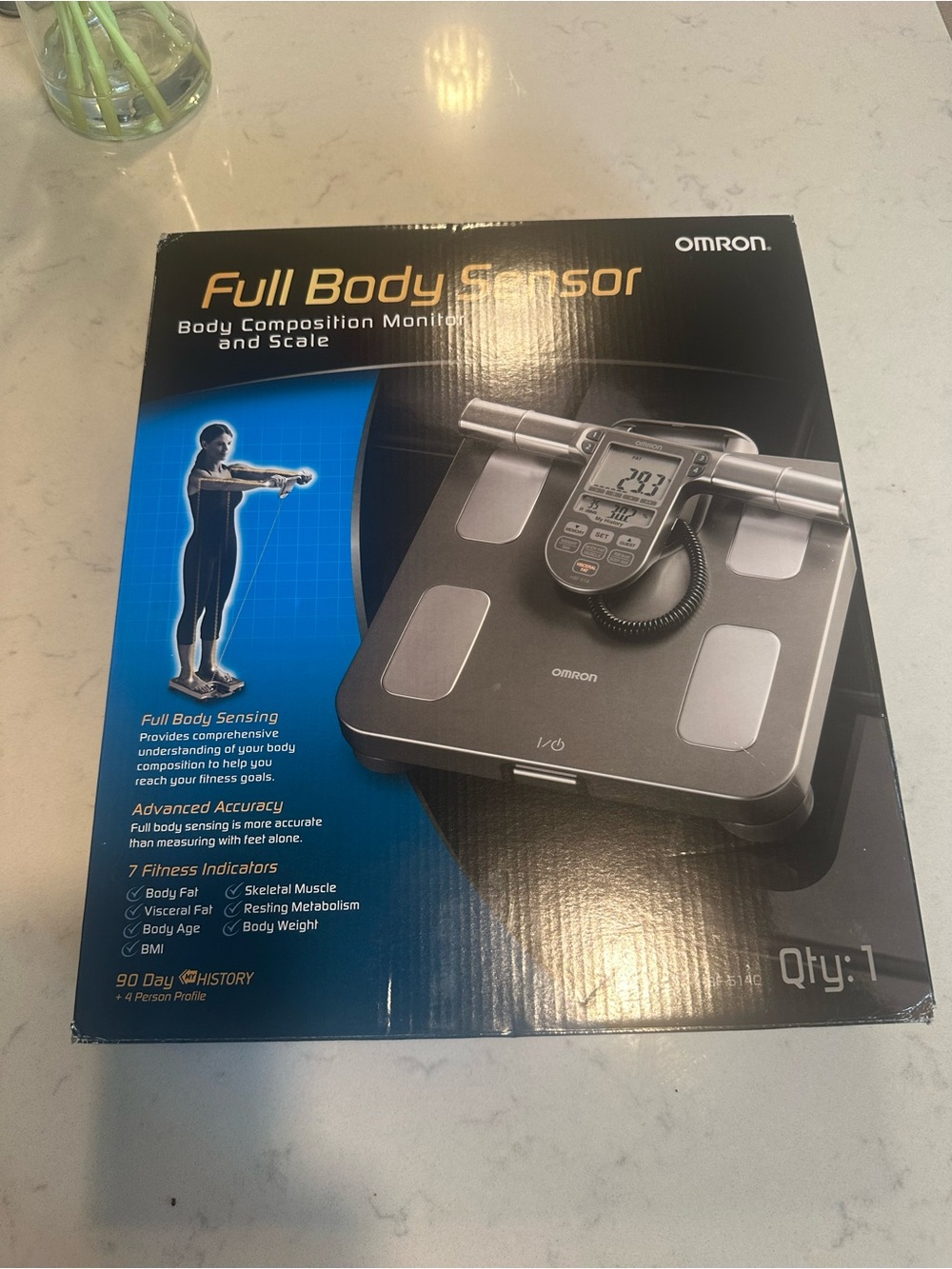 OMRON Full Body Sensor Body Composition Monitor - Black and Silver